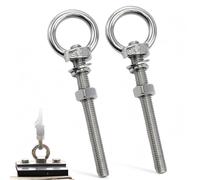 Lot de 2 vis à œil longues - M10 x 120 mm - Œillets à œil en acier inoxydable - Pour fixation et suspension