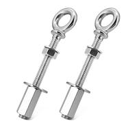 Lot de 2 vis à œil M8 pour charnières de porte arrière Ducato - Vis à anneau M8 en acier inoxydable 316 M8 x 80 mm pour jumper, boxer, vis à anneau M8 - Accessoires de camping-car - Vis à œillets avec