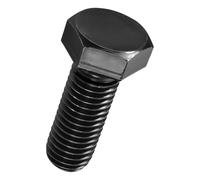 Lot de 2 vis à tête hexagonale (M12-1,75 x 45), taraud entièrement fileté en acier au carbone, métrique, entraînement externe gauche, noir(M16-2x35mm)