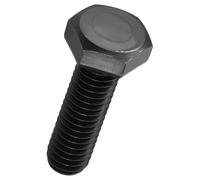 Lot de 2 vis à tête hexagonale (M12-1,75 x 45), taraud entièrement fileté en acier au carbone, métrique, entraînement externe gauche, noir(M6-1x20mm)