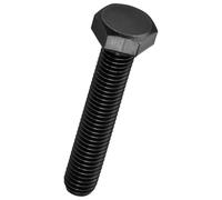 Lot de 2 vis à tête hexagonale (M12-1,75 x 45), taraud entièrement fileté en acier au carbone, métrique, entraînement externe gauche, noir(M8-1.25x50mm)