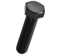 Lot de 2 vis à tête hexagonale (M12-1,75 x 45), taraud entièrement fileté en acier au carbone, métrique, entraînement externe gauche, noir(M12-1.75x50mm)