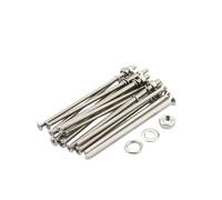 Lot de 2 vis à tête plate en acier inoxydable 304 à tête fraisée étendue, adaptées pour mécanique M5 x 130 mm.