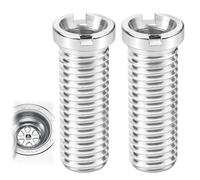 Lot de 2 vis creuses pour évier M12 x 35 mm - Vis de raccordement en acier inoxydable pour bonde à panier - Idéal comme accessoires d'évier Blanco et pièce de rechange universelle - Argenté
