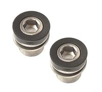 Lot de 2 vis de bras de manivelle M15 pour axe ISIS pour Bosch eBike, filetage 15 mm, longueur 22 mm, acier galvanisé noir (4 pièces)