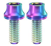 Lot de 2 vis de cage pour bouteille d'eau - Vis de rechange en titane - Vis hexagonales - Vis à tête hexagonale - Accessoires de vélo - Base hexagonale - Accessoires de vélo - Installation facile