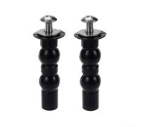 Lot de 2 vis de charnière de toilette, avec boulon en caoutchouc extensible et écrou supérieur de toilette, boulon de toilette en acier inoxydable et ancrage d'expansion en caoutchouc, siège de