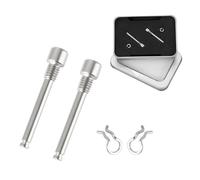 Lot de 2 vis de frein à disque de vélo en titane M4 x 31 mm Boulons de frein à disque de VTT Rotor Boulons de frein pour BMX, moto, vélo, VTT, accessoires d'étrier de frein (argenté)