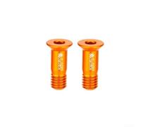 Lot de 2 vis de guidage de dérailleur arrière M5 en alliage d'aluminium avec colle de verrouillage pour vélo pour boulon de tension de roue Noir (orange)