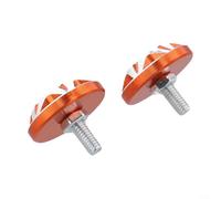 Lot de 2 vis de plaque d'immatriculation fabriquées en alliage d'aluminium anodisé pour une dureté accrue et une résistance à l'usure dans le véhicule (orange)