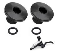 Lot de 2 vis de purge de vélo - Avec joint torique - Pour corps de vélo divisé - Alliage de titane TC4 - Vis M5 x 10 mm - Compatible avec Shimano XT SLX Zee Deore LX (noir)