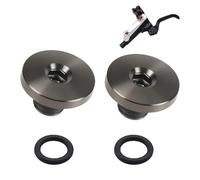 Lot De 2 Vis De Purge Vélo Avec Joint Torique, Alliage De Titane TC4, M5 x 5 mm, Compatible Avec Shimano XT SLX Zee Deore LX, Pour Corps De Frein Divisé, Léger, Résistant À La Corrosion (Noir)