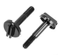 Lot de 2 vis de rechange pour outils multifonctions oscillants - Filetage M6, vis métalliques 40 x 19 mm compatibles avec Dremel 2626-20, noir