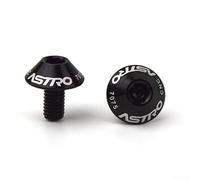 Lot de 2 vis de rechange pour porte-bidon en alliage d'aluminium 7075 M5 x 12 pour VTT et vélos de route solides et fixations (noir)