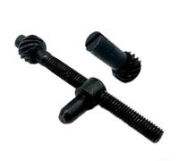 Lot de 2 vis de réglage de chaîne de tronçonneuse pour tronçonneuse 45 cc, 52 cc, 58 cc, compatible avec les modèles 4500 5200 5800 Boulons tendeurs en métal noirs, 57 mm de long, outils d'extérieur