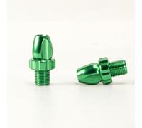 Lot de 2 vis de réglage M10 pour levier de frein de vélo compatibles avec les disques d'étrier centraux en porte-à-faux et les types de freins V Construction en alliage d'aluminium (vert)