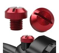 Lot de 2 vis de rétroviseur de moto - Capuchon perforé - Capuchon de trou - Antirouille - M10 x 1,25 - Noir/bleu/rouge