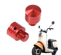 Lot de 2 vis de rétroviseur, vis à tête de rétroviseur moteur, 2 bouchons de couvercle pour rétroviseur, en aluminium haute performance résistant à l'eau, accessoires Powersport pour vélos