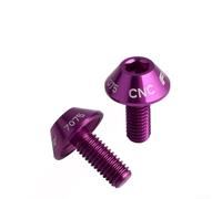 Lot de 2 vis en aluminium 7075 pour porte-bidon, 5 x 12 mm, usinées, pour une fixation sûre (violet)