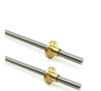 Lot de 2 vis filetées 400 mm Tr8 x 8 avec écrou en laiton T8 (filetage Acme, pas de 2 mm, 1 départ, pas de 2 mm) pour imprimante 3D LCD DLP SLA 3D Axe Z et machine CNC (400 mm, TR8X8)