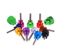 Lot de 2 vis moletées en acier inoxydable M3 M4 M5 M6 x 6 à 50 mm, tête moletée en aluminium, à serrer à la main(Green,M5X42 2PCS)