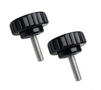 Lot de 2 vis moletées M6 en acier inoxydable 304 avec filetage M6 x 35 mm, pour scie, perceuse, presse et tour