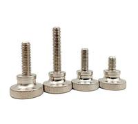 Lot de 2 vis moletées M8 x 80 mm - Hauteur - Bouton réglable - En acier inoxydable