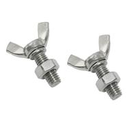 Lot de 2 vis papillon en acier inoxydable - Vis à main avec écrous et rondelles for une fixation facile(M10*55mm)