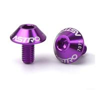 Lot de 2 vis porte-bidons en alliage d'aluminium 7075 avec boulon M5 x 12 pour une fixation sûre sur les vélos de montagne et de route (violet)