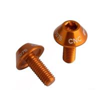 Lot de 2 vis pour cage porte-bidon en alliage d'aluminium usiné CNC, 12 mm de long, pour une meilleure performance de vélo (doré)