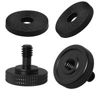Lot de 2 vis pour trépied avec coussinet en caoutchouc LUORNG 1/4 mâle vers filetage femelle 1/4 femelle Adaptateur à dégagement rapide avec rondelles en caoutchouc pour plaque de montage d'appareil