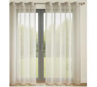 Lot de 2 Voilages 140 x 240 cm Ficelle