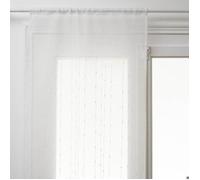 Lot de 2 voilages ""Anissa"" blanc 60x90cm - Atmosphera createur d'interieur