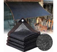 Lot de 2 voiles d'ombrage de 3 x 4 m, protection solaire à 90 %, résistantes aux UV, avec œillets, idéales pour pergola, terrasse, jardin, e