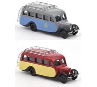 - Lot de 2 Voitures Miniatures Compatible avec Citroën U23 autocar Bus échelle 1:87 Ho Norev - 191099