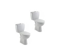 JACOB DELAFON Lot de 2 WC à poser Eolia + abattant
