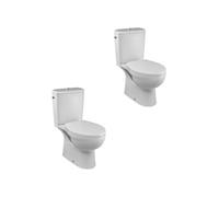 Lot de 2 WC à poser sans bride Patio + abattant