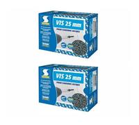 Lot de 2 x 1000 vis auto perceuse Semin pour la fixation des plaques de plâtre sur l'ossature - intérieur - 25 mm x 3.5 mm