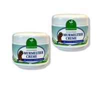 Lot de 2 x 125 ml de crème de marmotte avec huile de marmotte, pommade marmotte, graisse de marmotte, huile de massage, huile de marmotte, graisse, crème, baume pour massage