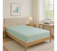 Lot de 2 x 70x190 cm ressorts ensaches + 5 cm Memoire de Forme 60 Kg/m3 - Matelas Luxe aloe + 2 Aleses Offertes - Hauteur +/- 18 cm - Accueil Moelleux - Soutien Tres Ferme - 5 Zones de Confort - Hypoa
