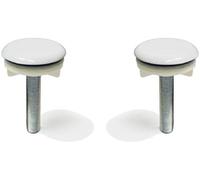 Lot de 2 x bouchons cache-trou pour bidet, lavabo, évier, blanc