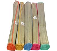 Lot de 2 X Natte de Plage Pliable Tapis de Paille Tressée 175x60cm Pique Nique