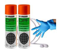 Lot de 2 Xenum DPF Cleaner 400ml - Nettoyant FAP Diesel Puissant - Nettoyage Filtre à Particule Sans Démontage + Kit Gants Nitrile + Canule - Bombe Spray Décalaminage - Prolonge la Durée de Vie du FAP
