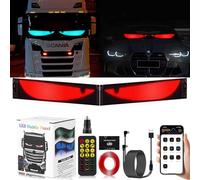 Lot de 2 yeux de diable LED pour camion, affichage coloré et doux, inscriptions lumineuses programmables, application intelligente, Bluetooth 5 V