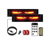 Lot de 2 yeux de diable pour camion, yeux du diable, yeux LED pour camion avec application/télécommande, affichage LED étanche pour voiture, fête, bar, mariage et publicité