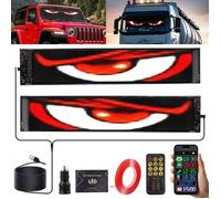 Lot de 2 yeux de diable pour voiture - AProsp - T1 - Yeux LED pour camion 12 x 59 5 cm Bluetooth USB 5 V - Oeil du diable - Camion
