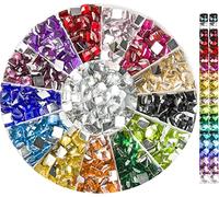 Lot de 20 000 perles de peinture diamant en strass, accessoires de peinture diamant, accessoires et outils d'art diamant, strass pour maquillage, perles carrées de 20 couleurs