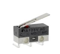 Lot de 20/100/1000 interrupteurs de fin de course SPDT à 3 broches, bouton-poussoir momentané 1 A/125 V, avec poignée et rouleau(BENT FOOT-4,100PCS)