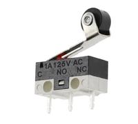 Lot de 20/100/1000 interrupteurs de fin de course SPDT à 3 broches, bouton-poussoir momentané 1 A/125 V, avec poignée et rouleau(PULLEY,100PCS)