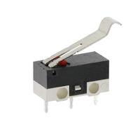 Lot de 20/100/1000 interrupteurs de fin de course SPDT à 3 broches, bouton-poussoir momentané 1 A/125 V, avec poignée et rouleau(BENT HANDLE,100PCS)